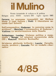 Copertina del fascicolo dell'articolo L'ermeneutica di Gadamer