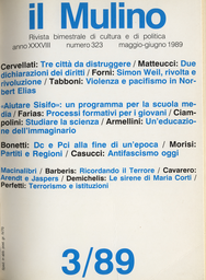 Copertina del fascicolo dell'articolo Partiti, organizzazioni politiche e Regioni in Italia. I termini del problema