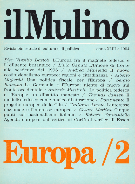 Cover del fascicolo Europa