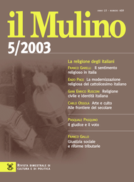 Copertina del fascicolo dell'articolo Il sentimento religioso in Italia